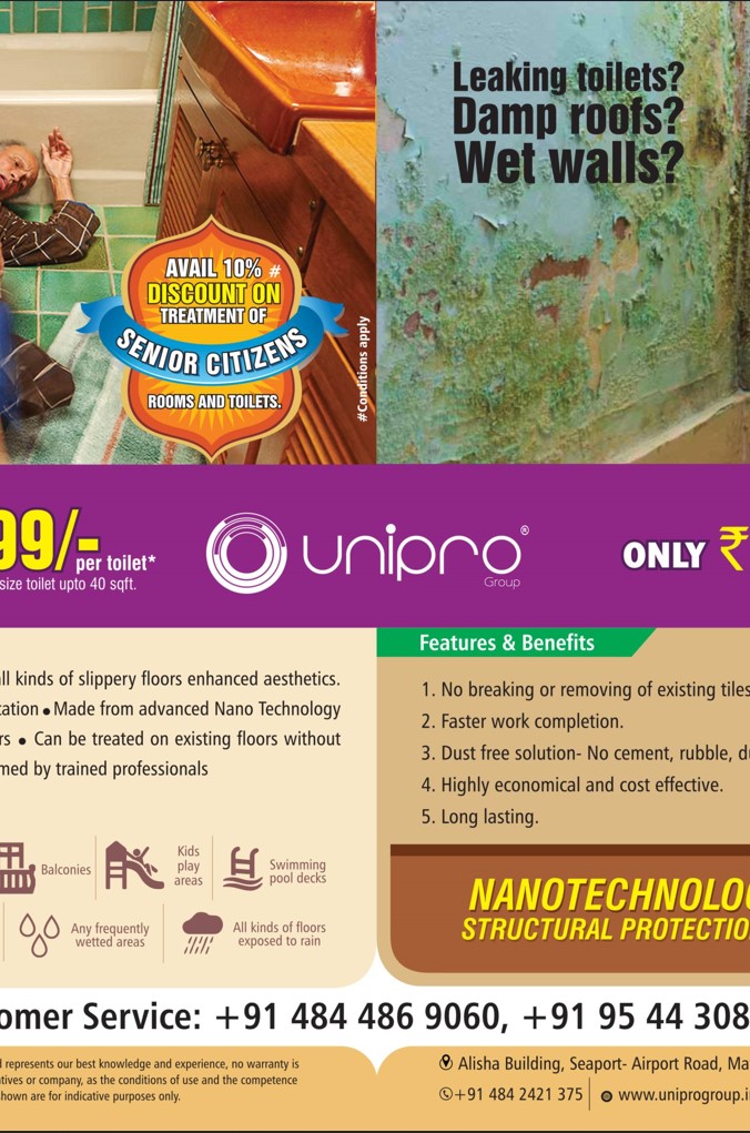 UniPro®Waterproofing: Toilet Waterproofing & Antiskid Treatment