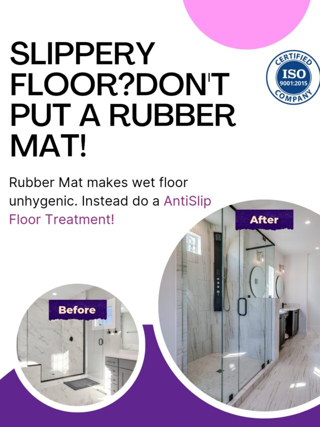 Still using rubber mat on your toilet floor?