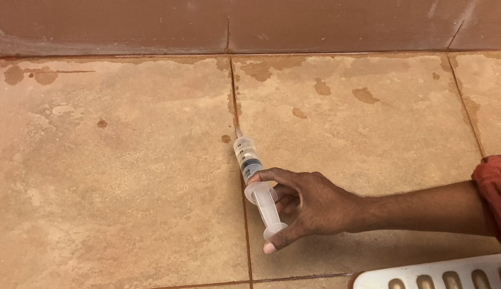 Toilet floor Waterproofing without breaking tiles